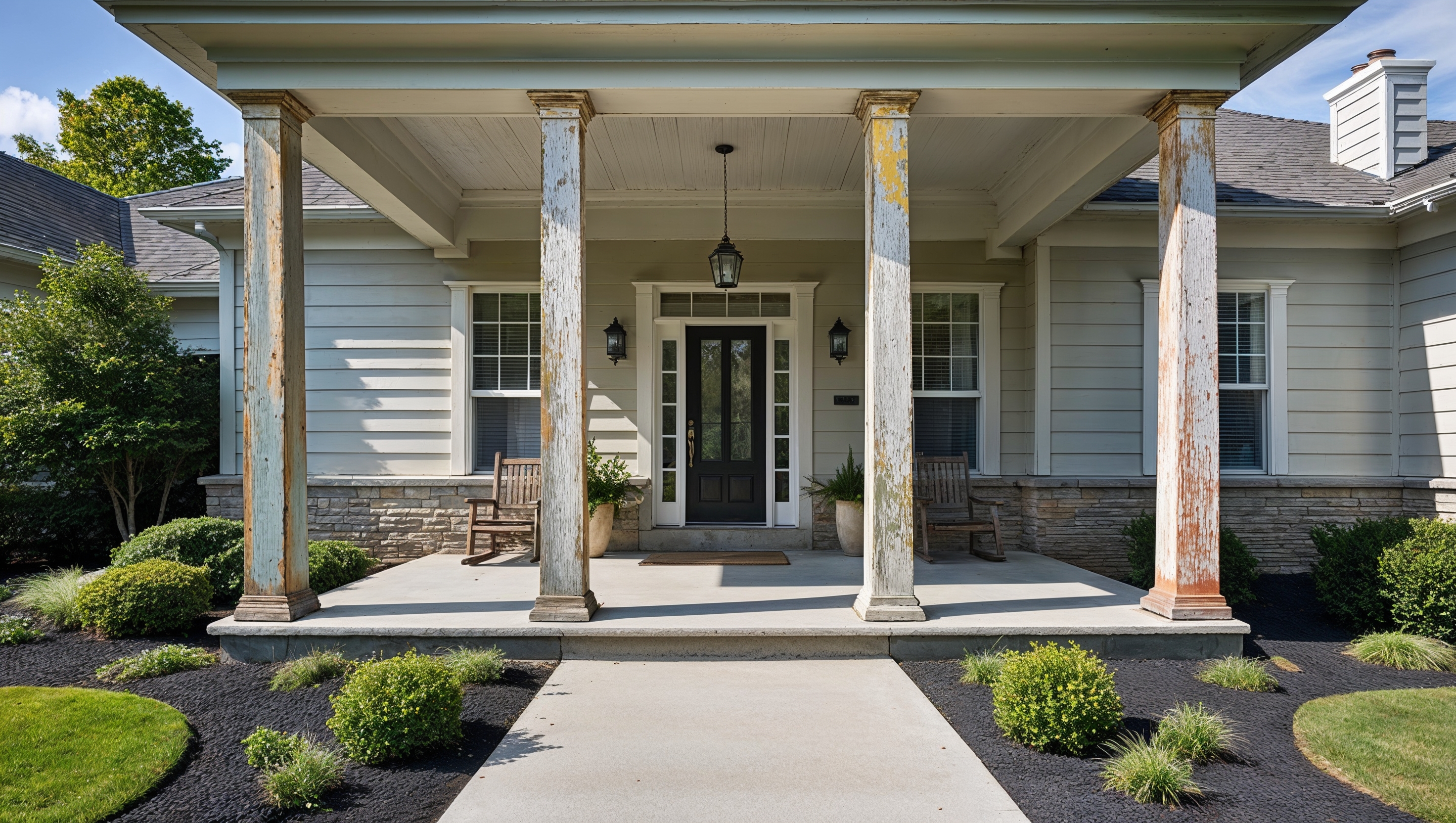 columns posts before replacement photograph